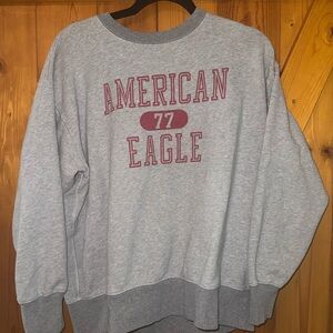American Eagle Outfitters Gray Crewneck Sweater